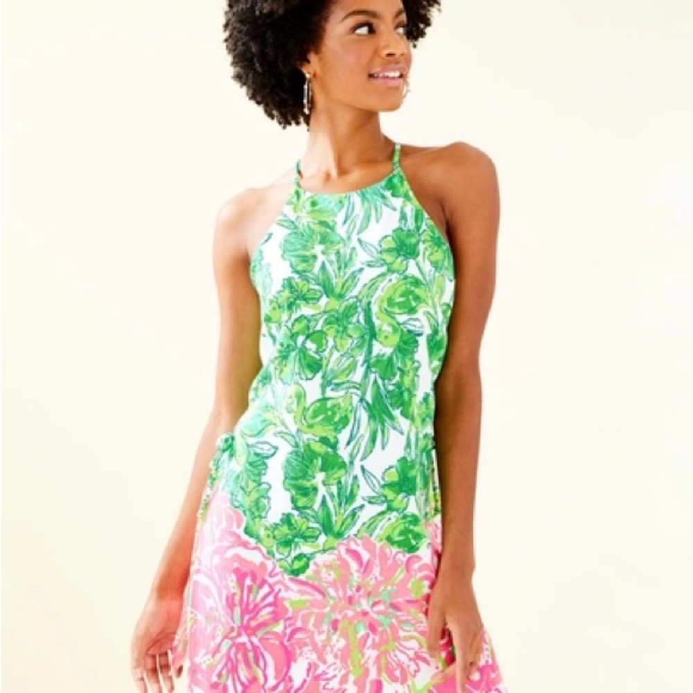 Lilly Pulitzer pearl Romper Resort With Flamingle.Engineered Romper